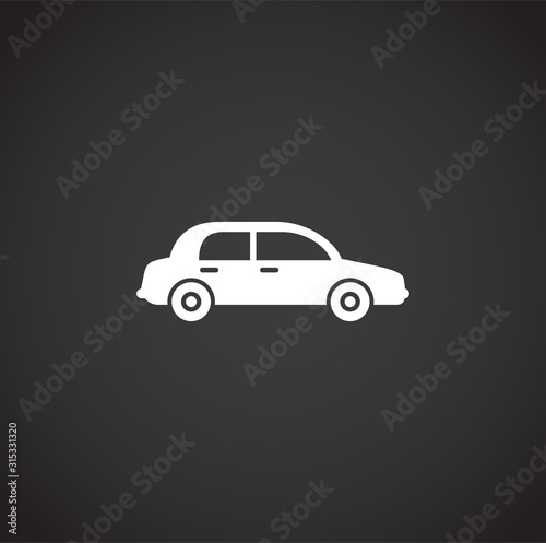 Car icon on background for graphic and web design. Creative illustration concept symbol for web or mobile app