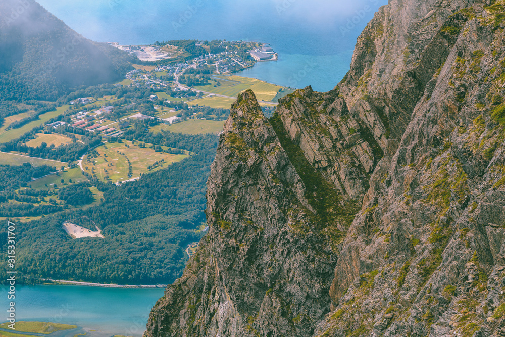 Hiking On The Ridge Of Romsdalseggen In Norway Stock Photo Adobe Stock