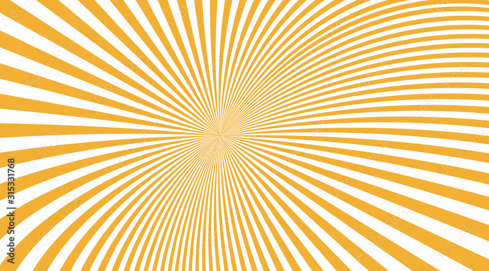 Fototapeta premium Abstract sun shine vector background. Sunburst stripped pattern.