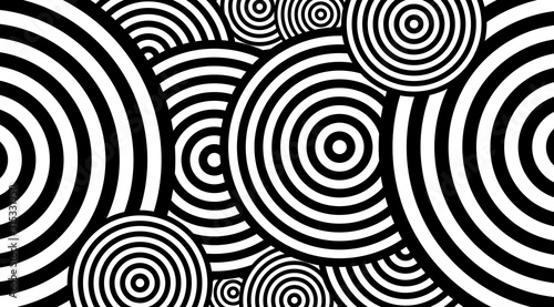 Hyptonic pattern with circles vvector design.