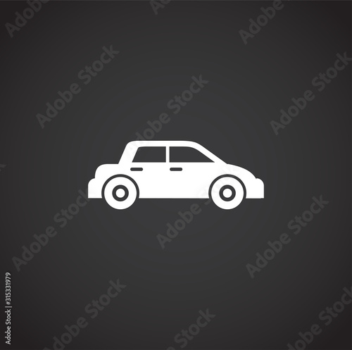 Car icon on background for graphic and web design. Creative illustration concept symbol for web or mobile app