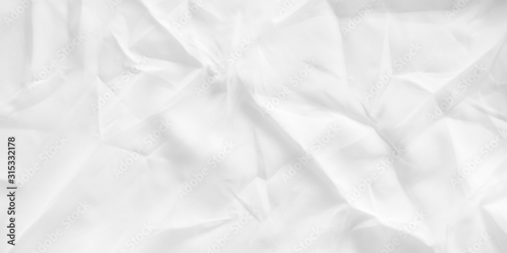 White fabric, cloth wave texture background, Empty space. / Soft image.