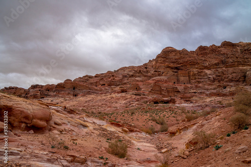 Panoramic View of Petra, Unesco Archeological Site, Jordan