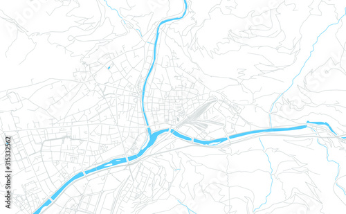 Bolzano, Italy bright vector map