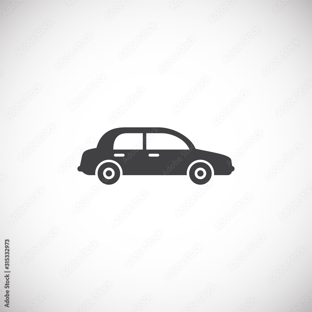 Car icon on background for graphic and web design. Creative illustration concept symbol for web or mobile app