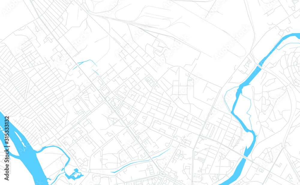 Fototapeta premium Oskemen, Kazakhstan bright vector map