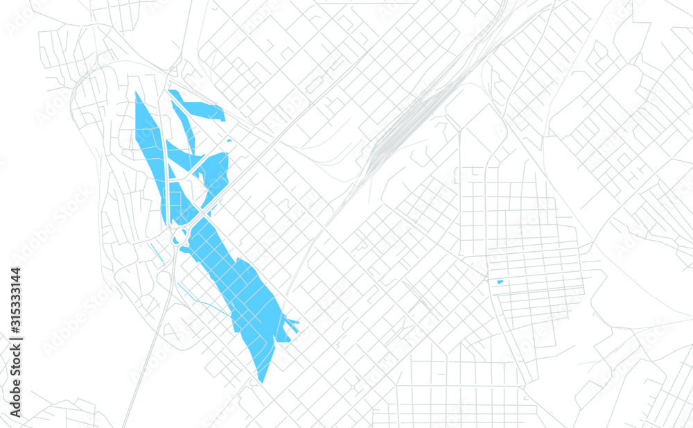 Semey, Kazakhstan bright vector map