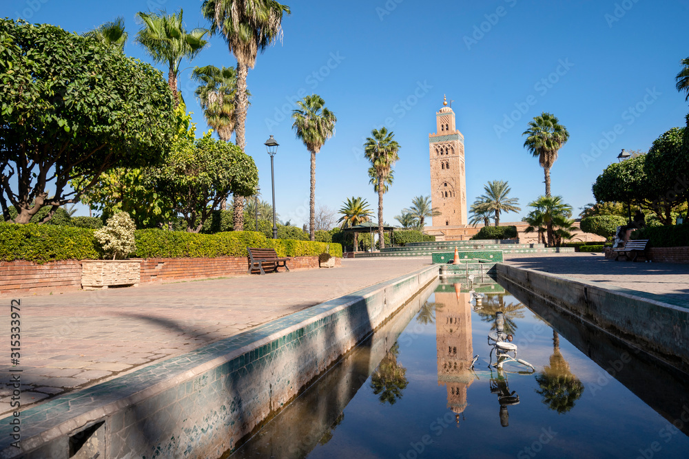 Mosque from 12th century in old town of Marrakech, Morocco