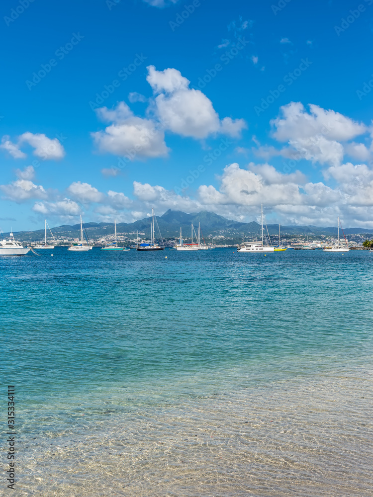 View of Anse Mitan Beach in Les Trois Ilets - Martinique FWI