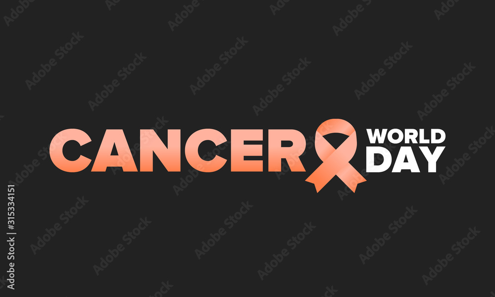 Obraz premium World Cancer Day. Celebrate annual in February 4. Prevention and protection. Awareness campaign. Medical healthcare concept. Poster with ribbon. Banner and background. Vector illustration