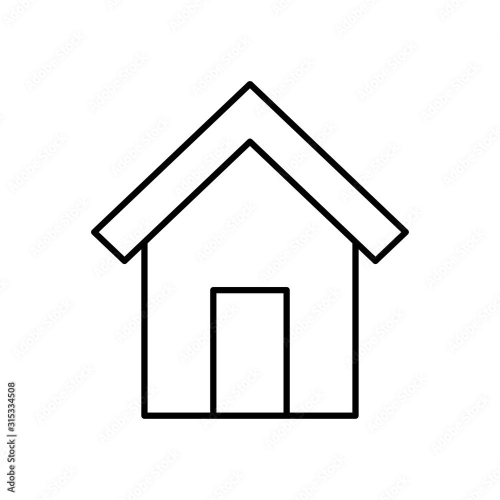 Home, house icon vector on white background