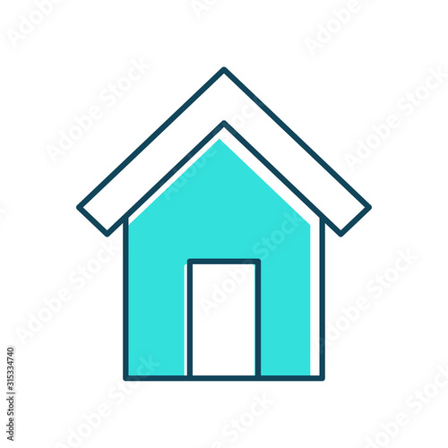 Home, house icon vector on white background