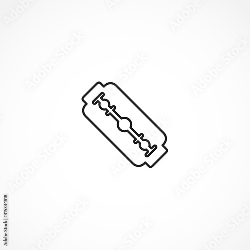 Blade razor icon on white background