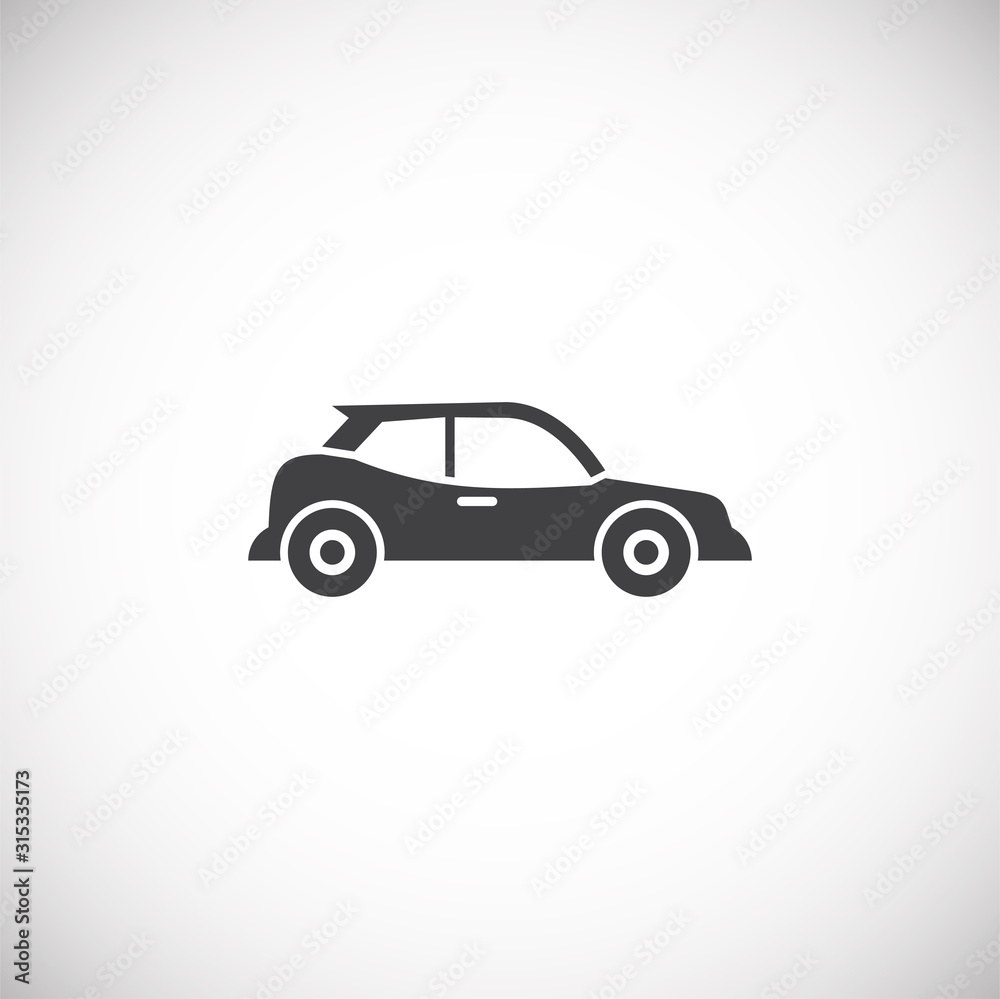 Car icon on background for graphic and web design. Creative illustration concept symbol for web or mobile app