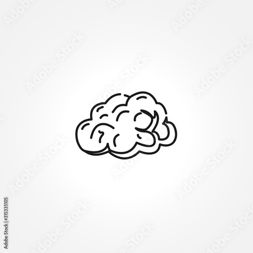 brain icon on white background