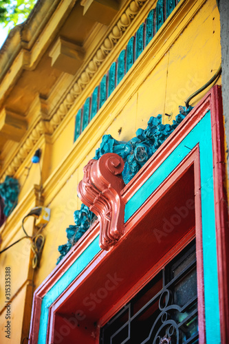 Colorful painted facade
