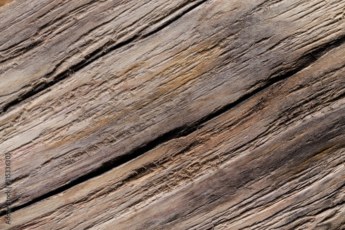 Surface of old textured wooden board for background
