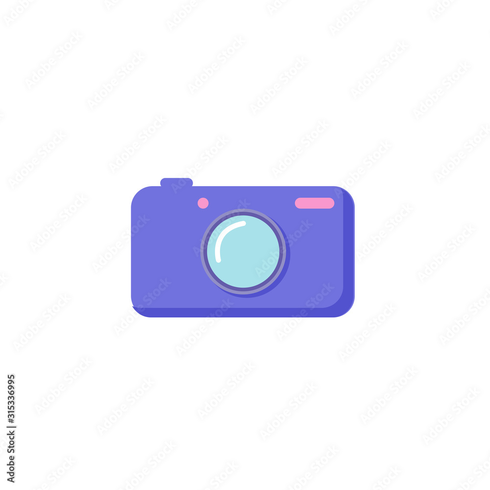 digital camera colorful flat icon on white background digital camera colorful flat icon on white background