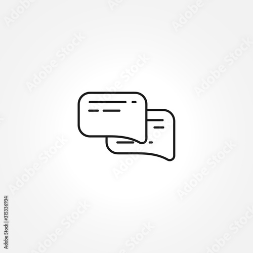 conversational bubble icon on white background