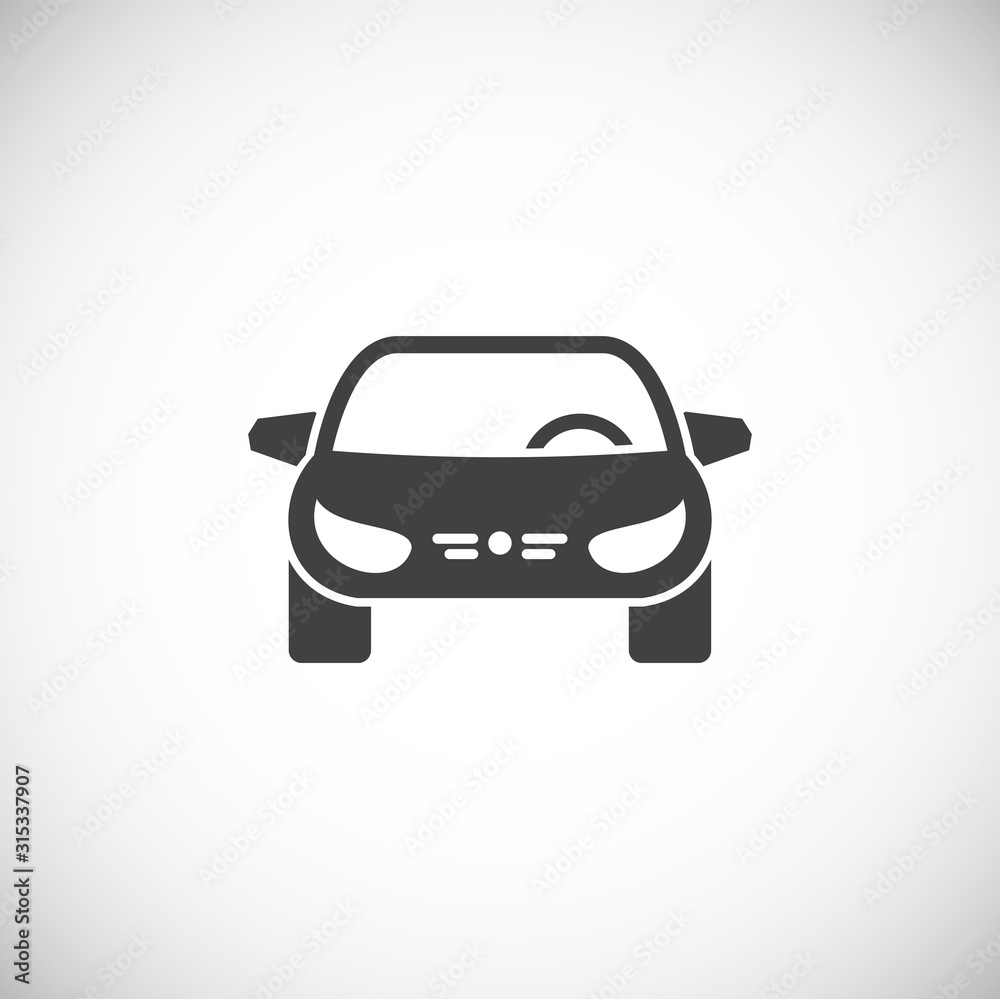 Car icon on background for graphic and web design. Creative illustration concept symbol for web or mobile app