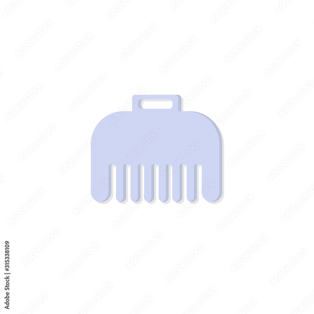 hair clamp flat icon on white background hair clamp flat icon on white background