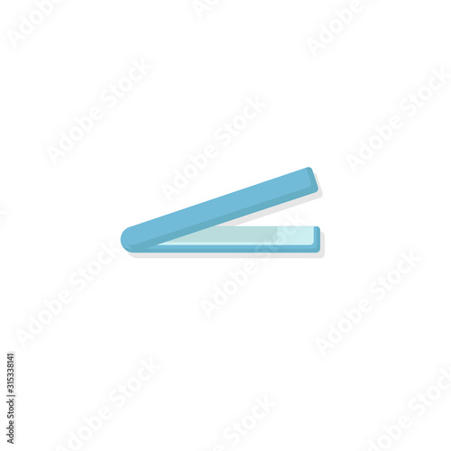 straightening forceps flat icon on white background