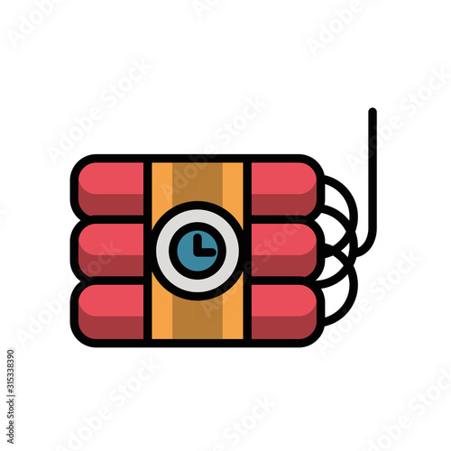dinamite military force isolated icon