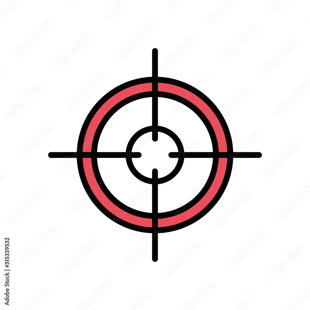 target military force isolated icon target military force isolated icon