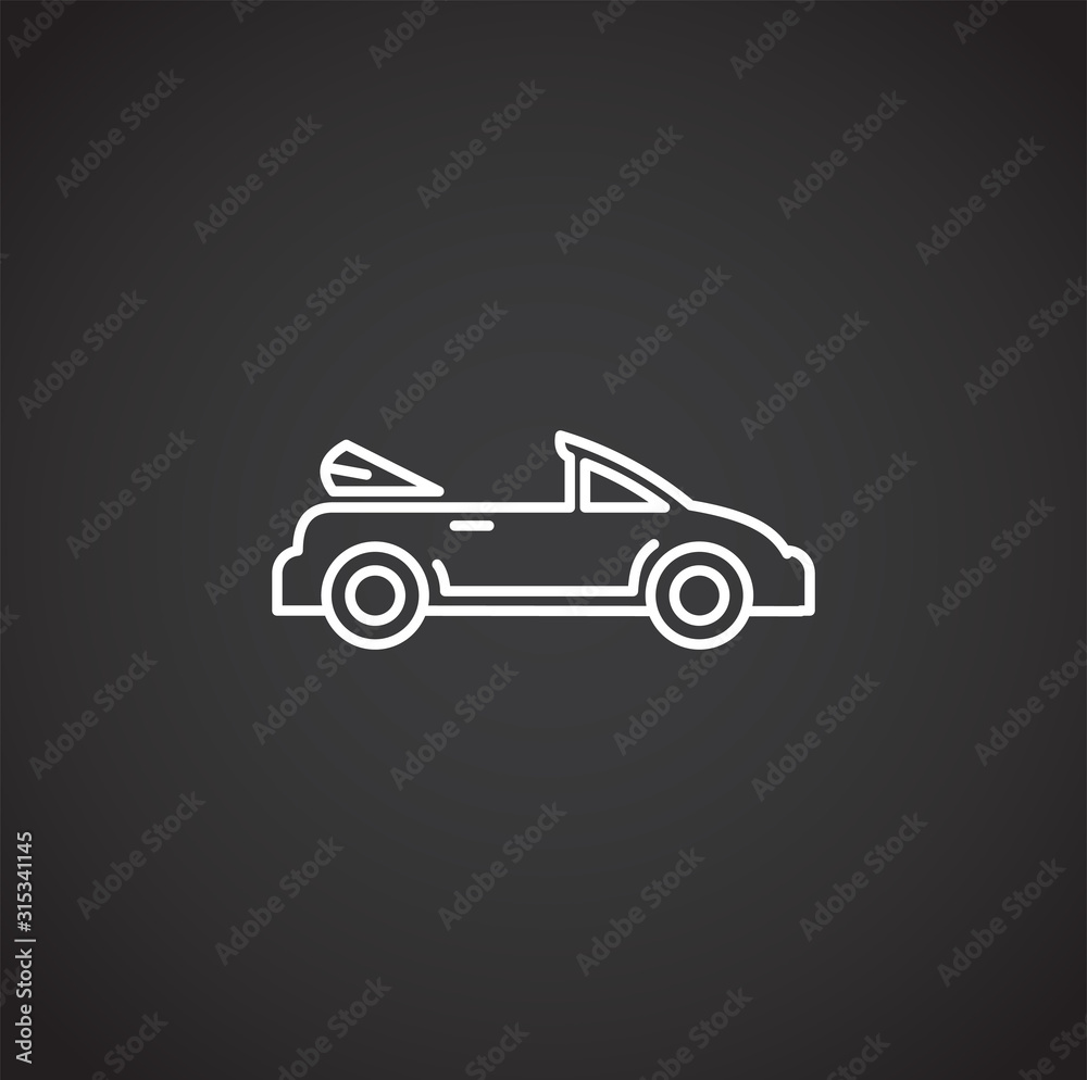 Car icon outline on background for graphic and web design. Creative illustration concept symbol for web or mobile app Car icon outline on background for graphic and web design. Creative illustration concept symbol for web or mobile app