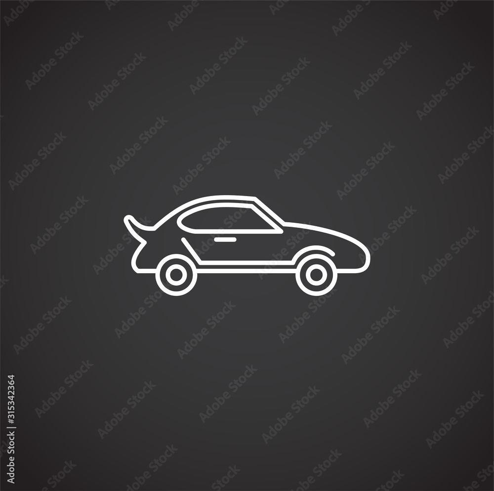 Car icon outline on background for graphic and web design. Creative illustration concept symbol for web or mobile app Car icon outline on background for graphic and web design. Creative illustration concept symbol for web or mobile app