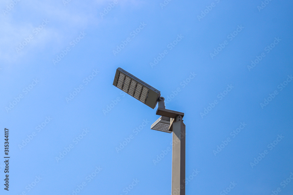 led pole outdoor are concept is saving energy