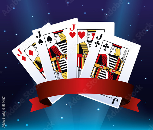 jacks poker cards betting game gambling casino banner