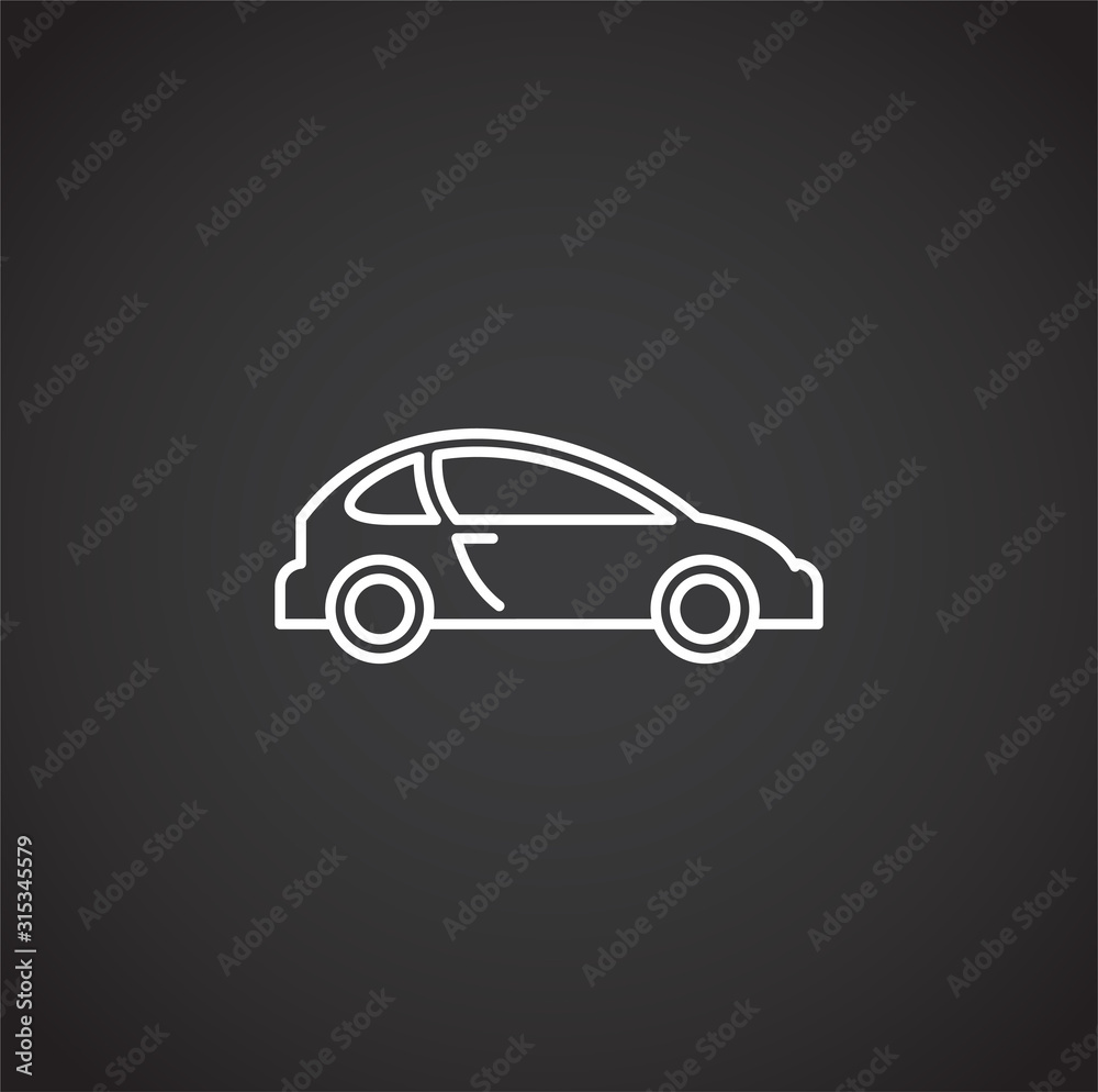 Car icon outline on background for graphic and web design. Creative illustration concept symbol for web or mobile app Car icon outline on background for graphic and web design. Creative illustration concept symbol for web or mobile app