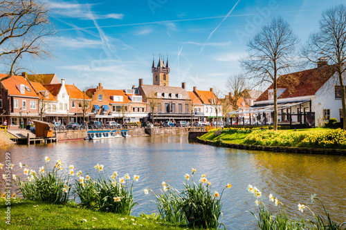 Historic town of Sluis, Zeelandic Flanders region, Netherlands photo