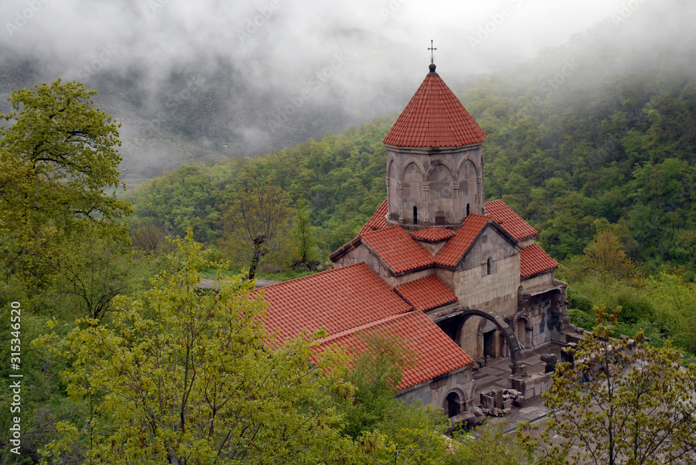 Vahanavank Monastery (founded in 10th century, rebuild in 2009). Outskirts of Kapan town, Syunik Region, Armenia.