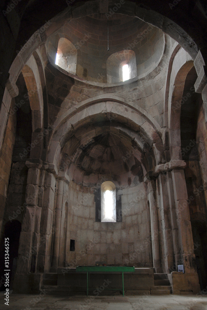 Interior of Surb Grigor church. Vahanavank Monastery, outskirts of Kapan town, Syunik Region, Armenia. Interior of Surb Grigor church. Vahanavank Monastery, outskirts of Kapan town, Syunik Region, Armenia.