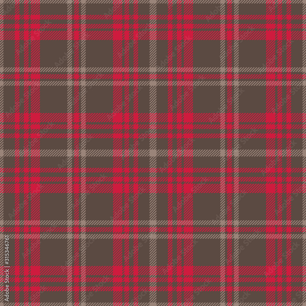 Obraz premium Pink and gray tartan plaid. Stylish textile pattern.