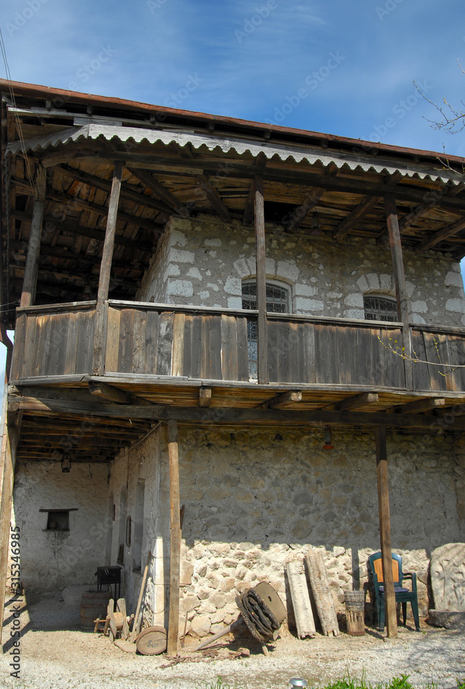 Traditional armenian (karabakh) house. Tsaghkashat village, Mountainous Karabakh.