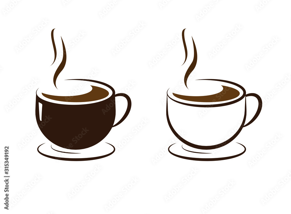 Fototapeta premium Coffee cup icon. Vector illustration. on white background