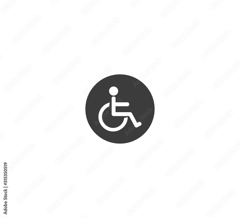WC symbols, toilet sign, icon. Disabled accessible toilet - vector nameplate WC symbols, toilet sign, icon. Disabled accessible toilet - vector nameplate