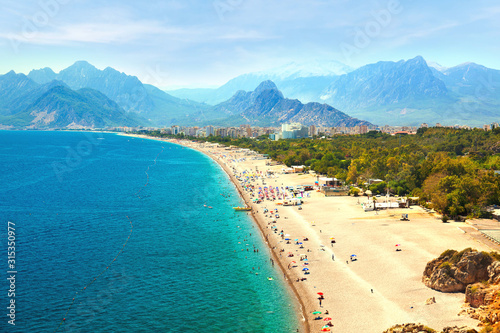 Summer Beach At Antalya Turkey - Travel Background photo