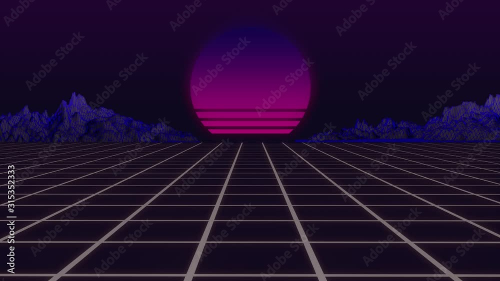 Arcade gaming retro aesthetic, animation background. New retro wave space. A 3D illustration motion graphics fashion template, ideal on advertising 