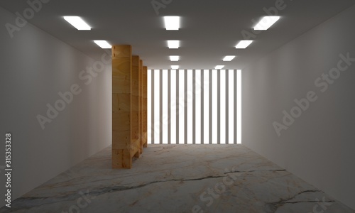 Empty interior background, 3d Rendering.