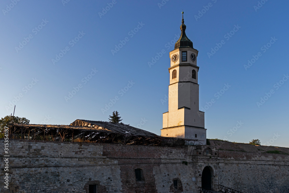Clock Tower at Belgrade Fortres, Serbia