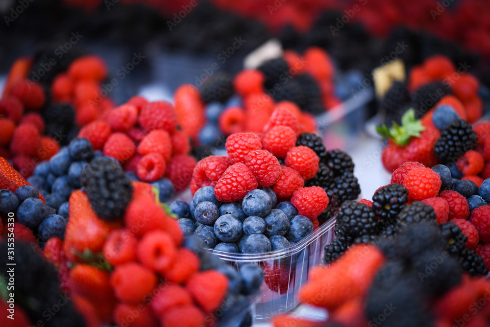 fresh berries close up - strawberries, blueberries, red berries, raspberry, black berries fresh berries close up - strawberries, blueberries, red berries, raspberry, black berries