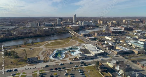 South Bend Indiana Aerial 4k Footage Clip 19