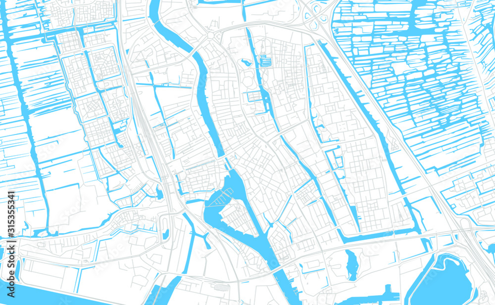 Naklejka Zaanstad, Netherlands bright vector map