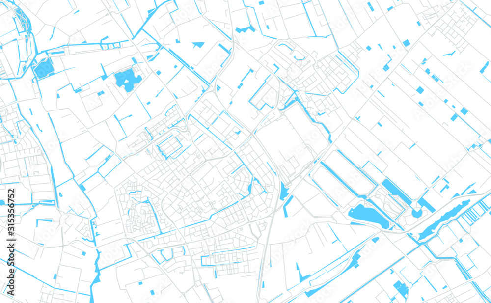 Westland, Netherlands bright vector map