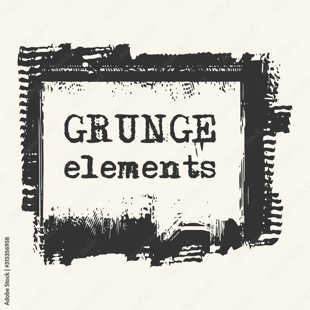 Abstract grunge stamp element on white background.
