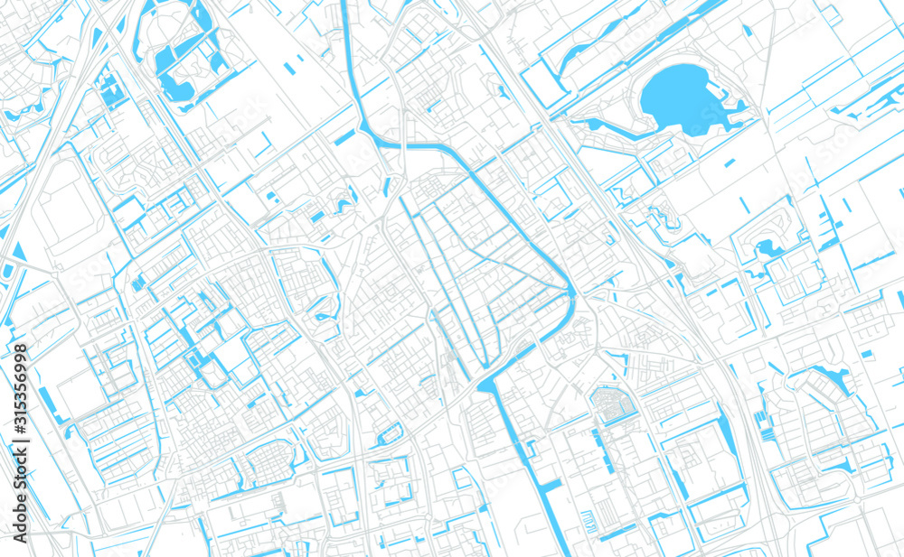 Delft, Netherlands bright vector map Delft, Netherlands bright vector map